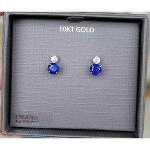 10K Gold & Sapphire Earrings